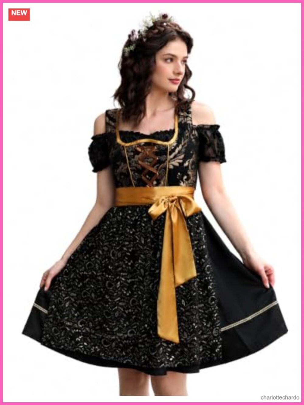 Women's 3-Piece Dirndl Set Oktoberfest Bavarian Costume